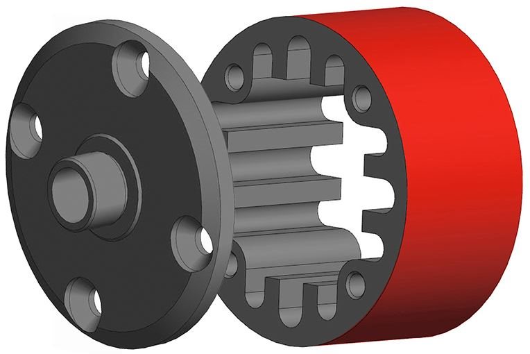 Team Corally Differential Case - Center - 35Mm - Aluminium Center / Steel Fla