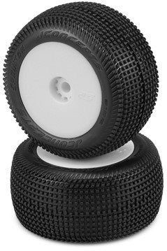 J Concepts Sprinter Tires, Pink Compound, Pre-Mounted On White Wheels, Fits