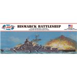 Atlantis Model Company 1/618 Bismarck German Battleship 16" Plastic Model Kit