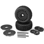 Magma Yellow Compound Tire Pre-Mounted On Black #3395 Wheel, Fit