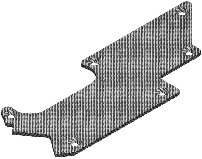 Team Corally Suspension Arm Stiffener - Right Rear - Graphite 3Mm - 1 Pc