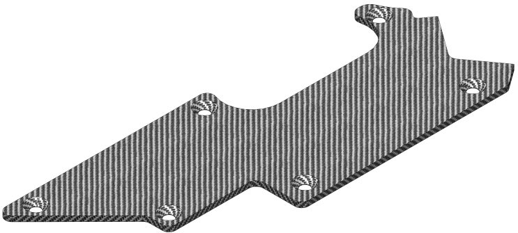 Team Corally Suspension Arm Stiffener - Left Rear - Graphite 3Mm - 1 Pc