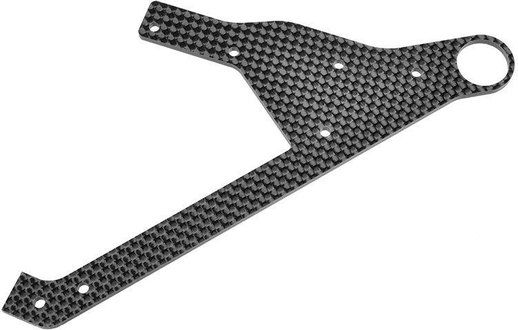 Team Corally Wheelie Bar Plate - Graphite - 1 Pc