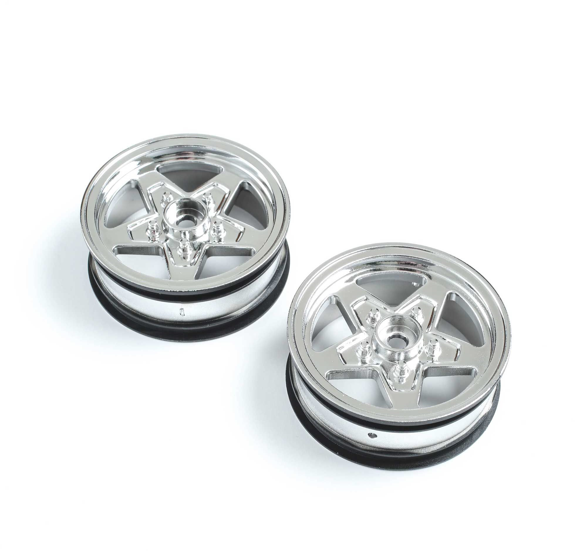 Losi Front Wheel, Chrome (2):