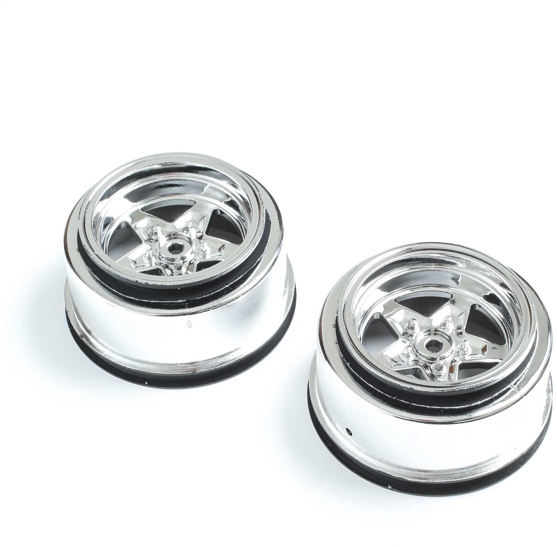 Losi Rear Wheel, Chrome (2): 2