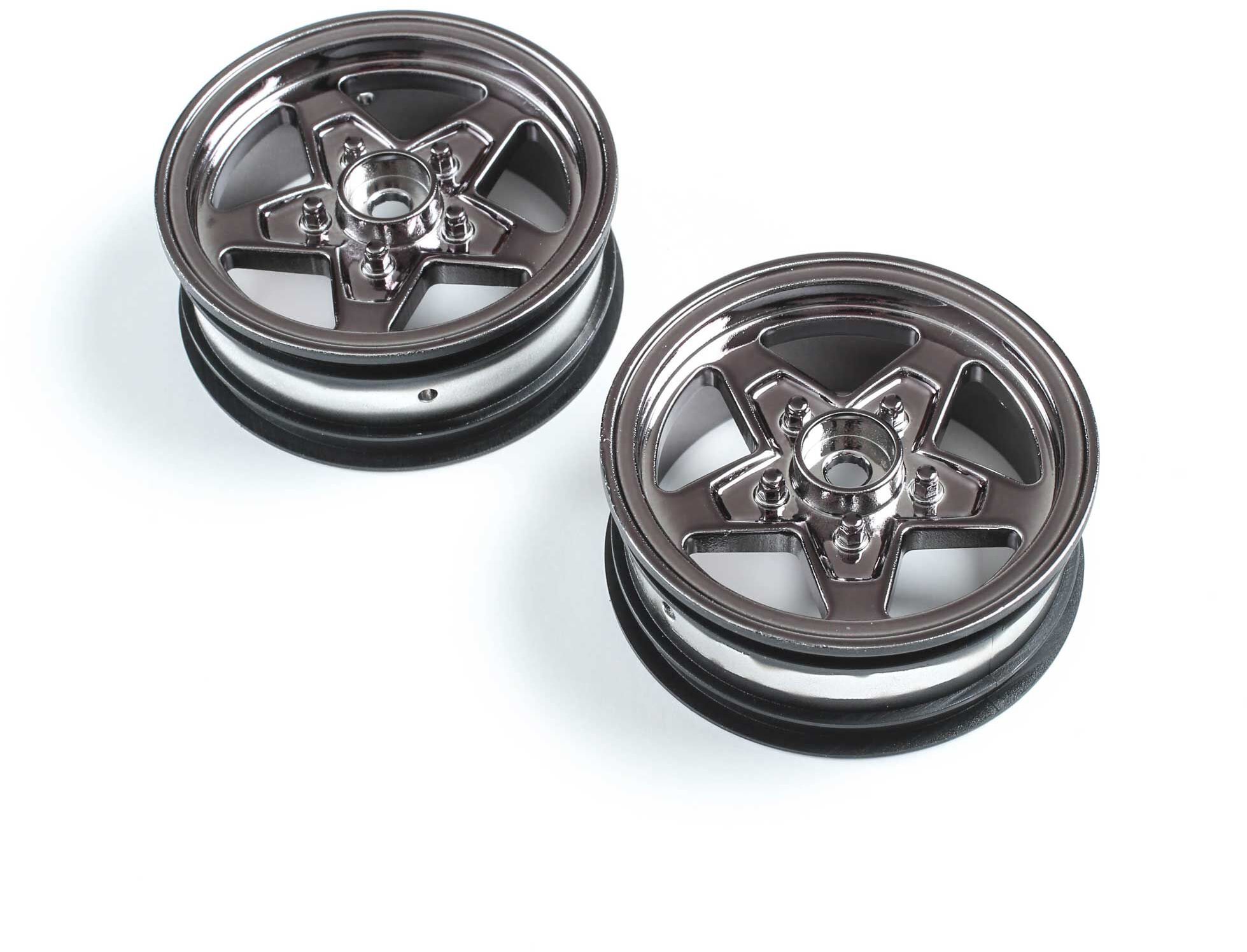 Losi Front Wheel, Black Chrome