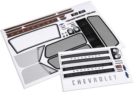 Traxxas DECAL SHEETS, CHEVROLET B