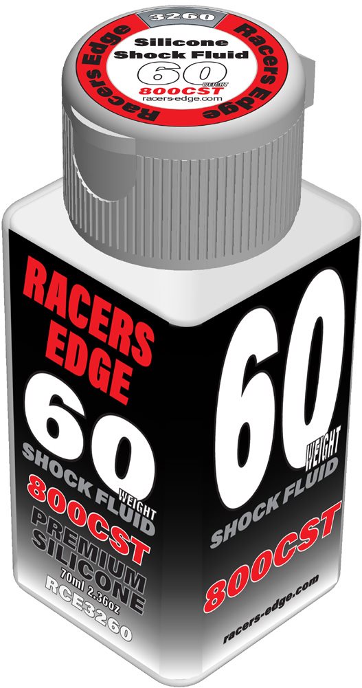 Racers Edge 60 Weight 800Cst 70Ml 2.36Oz Pure Silicone Shock Oil