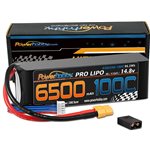 4S 14.8V 6500Mah 100C Lipo Battery W Xt60 Plug +  Adapter