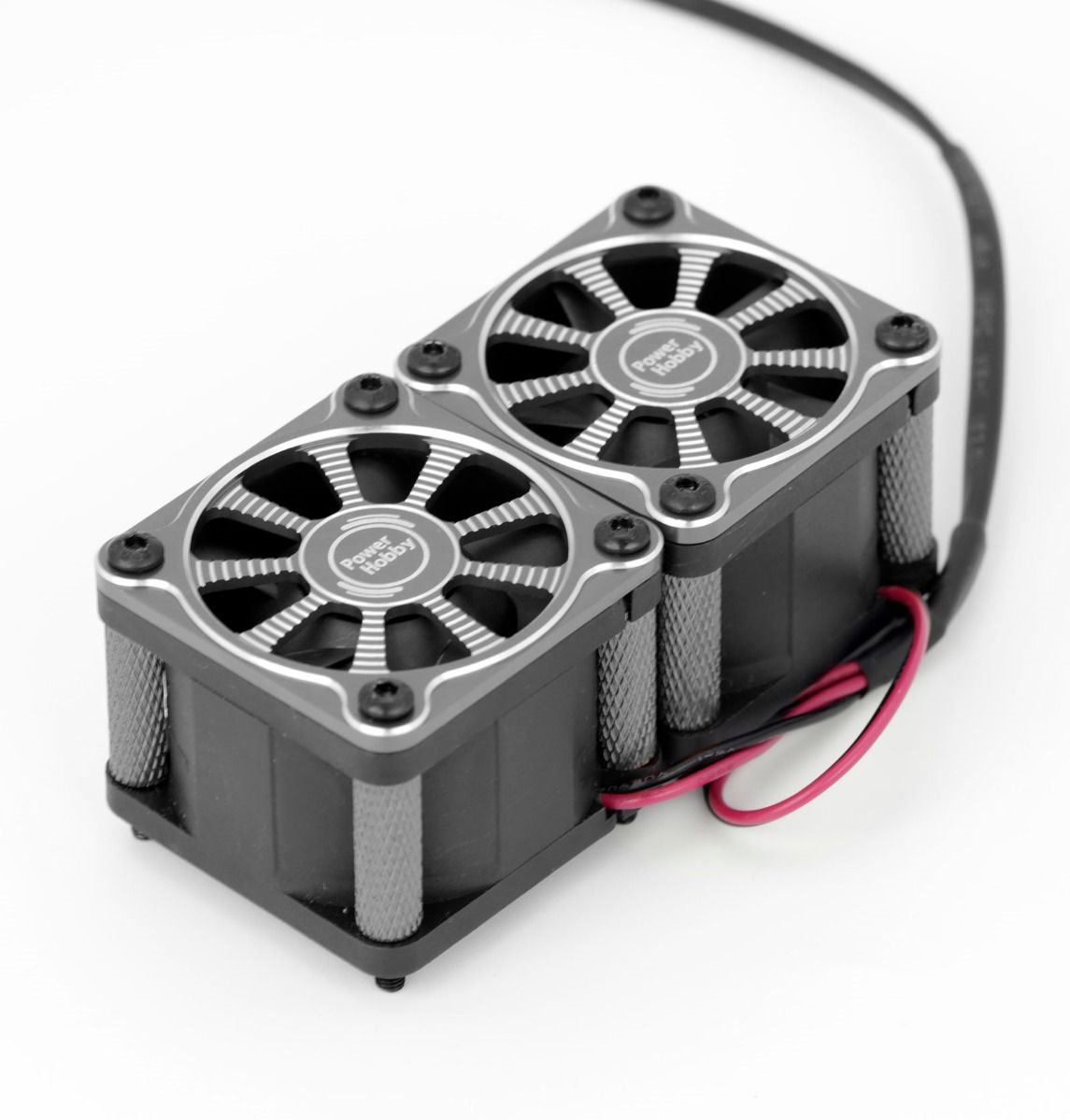 Power Hobby Twister Twin / Dual 40Mm 1/8 1/5 Motor Aluminum Cooling Fan - Bl