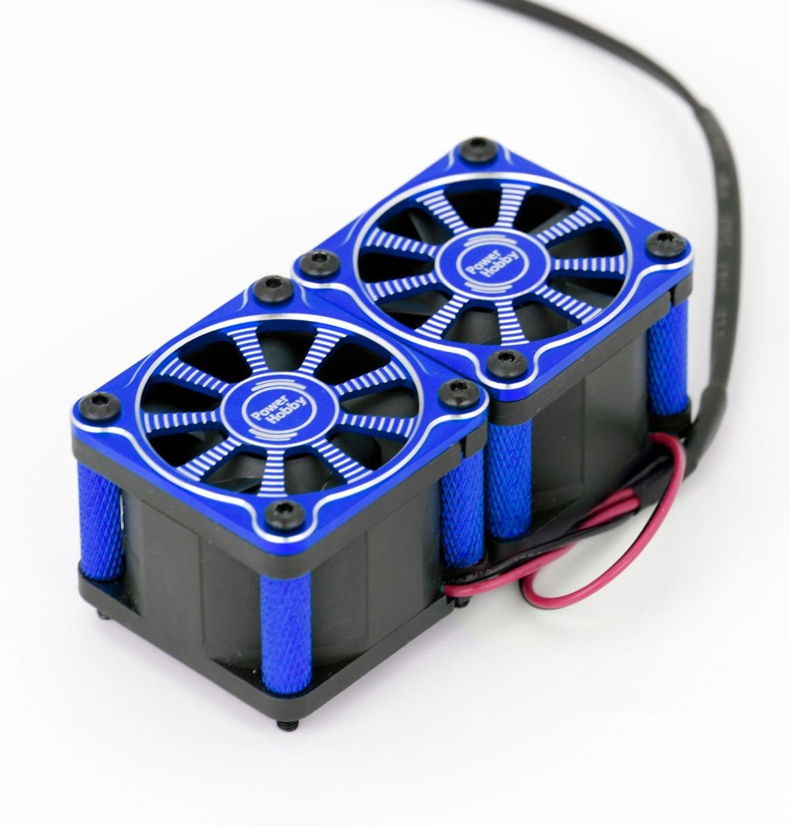 Power Hobby Twister Twin / Dual 40Mm 1/8 1/5 Motor Aluminum Cooling Fan - Bl
