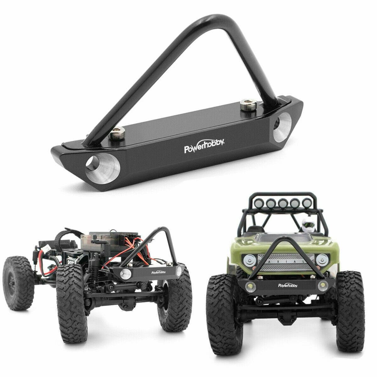 Power Hobby Axial Scx24 Deadbolt Jeep Aluminum Front Bumper