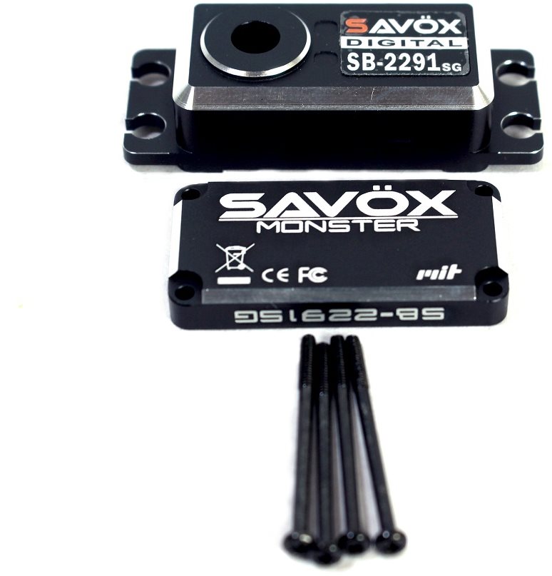 Savox Top & Bottom Servo Case Set W/ 4 Screws, For Sb2291sg