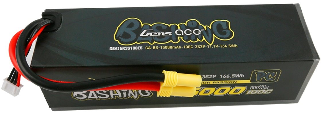 Gens Ace Bashing Pro 11.1V 100C 3S2P 15000mah Lipo Battery Pack With EC5