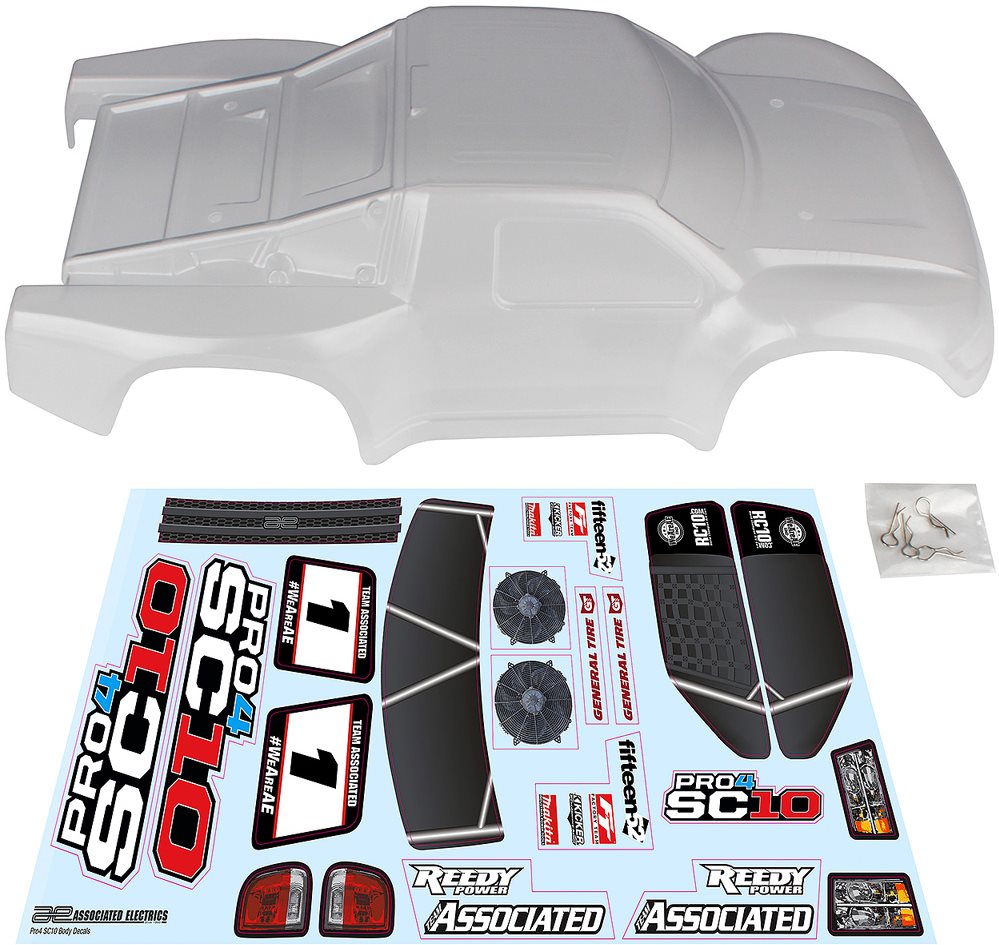 Associated Pro4 Sc10 Contender Body, Clear