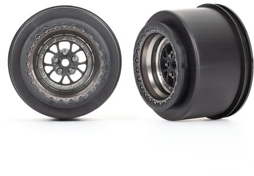 Traxxas WHEELS, WELD SATIN BLACK