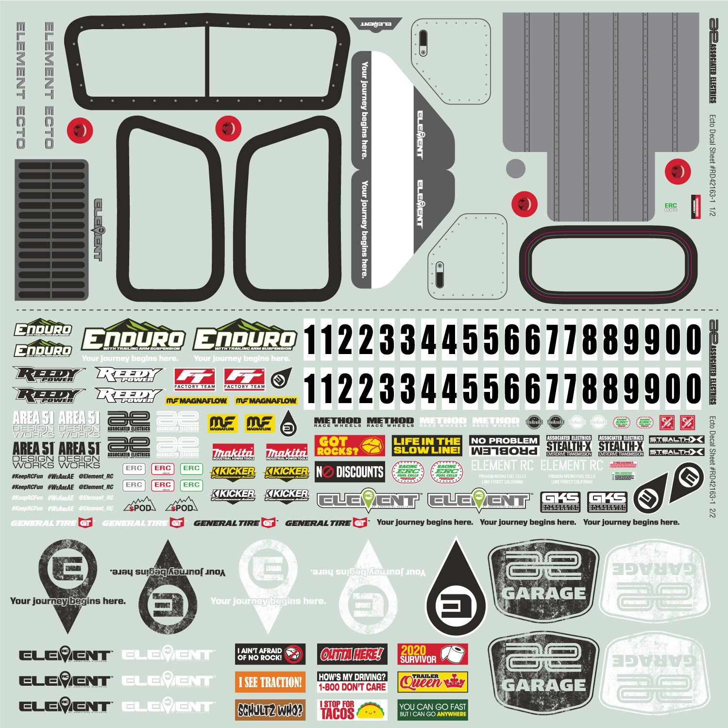 Associated Enduro Ecto Decal Sheet