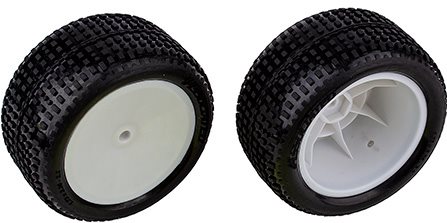 Associated Rb10 Rtr Front Wheels And Tires, Mounted