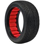 2AB Tire with Red Inserts, Supersoft LW (2): 1/8 Buggy
