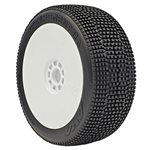 2AB Tire, EVO Premounted Wheel, White Supersoft LW(2): 1/8 Buggy