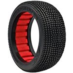2AB Tire with Red Inserts, Soft LW (2): 1/8 Buggy