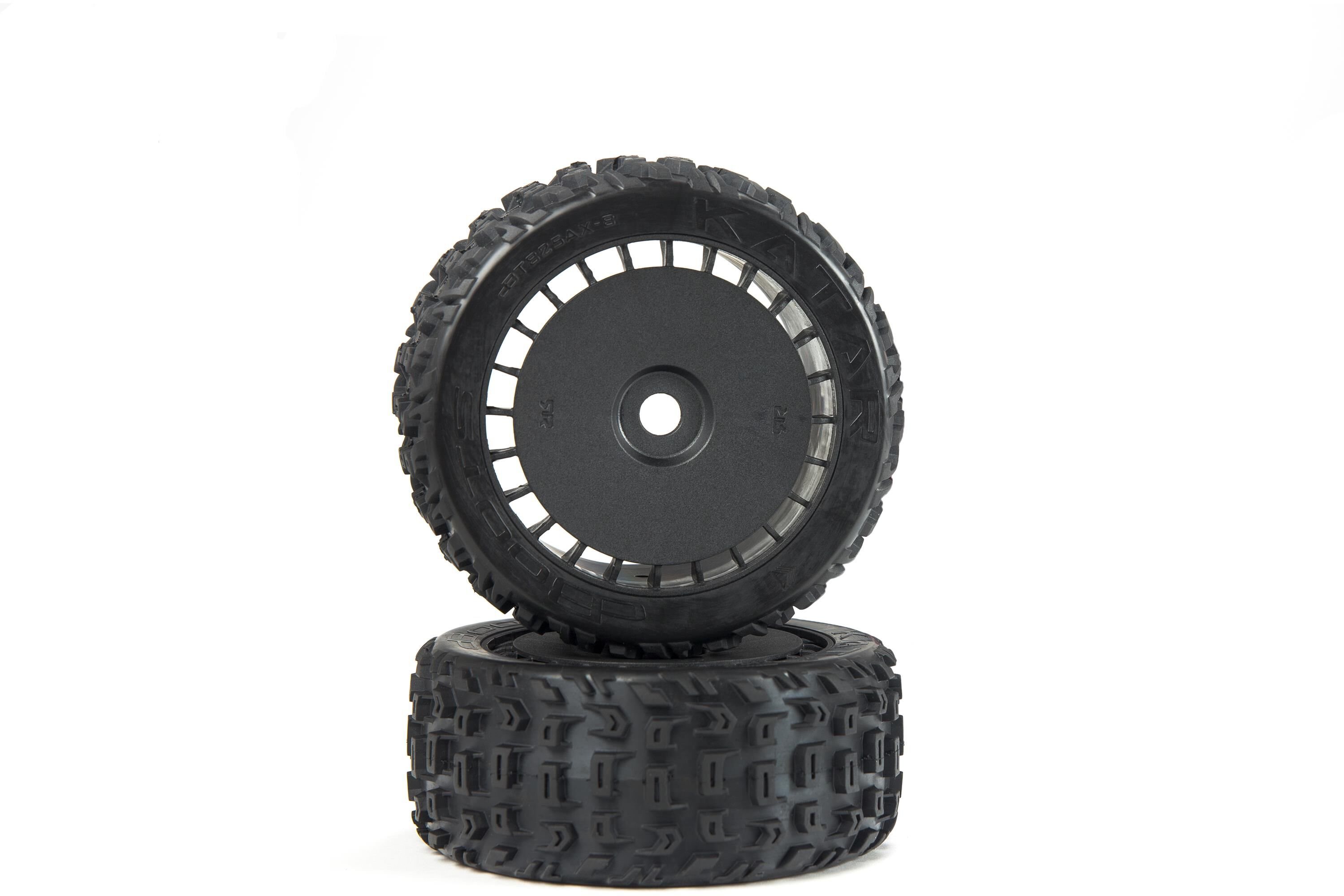 ARRMA dBoots Katar T Belted 6S Tire Set Glued (Blk) (2)