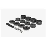Sca-1E 1.9 Black Plastic Beadlock Wheel Set (4)