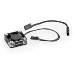 High-Flow 30X30x10mm Aluminum Cooling Fan - Black