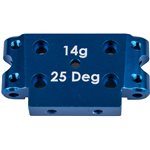 Dr10 Factory Team Aluminum Front Bulkhead, 25Deg Blue