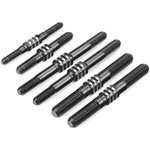 Rc8b3.2 / Rc8b3.2E Fin Titanium Turnbuckle Set, Black, 5Pcs