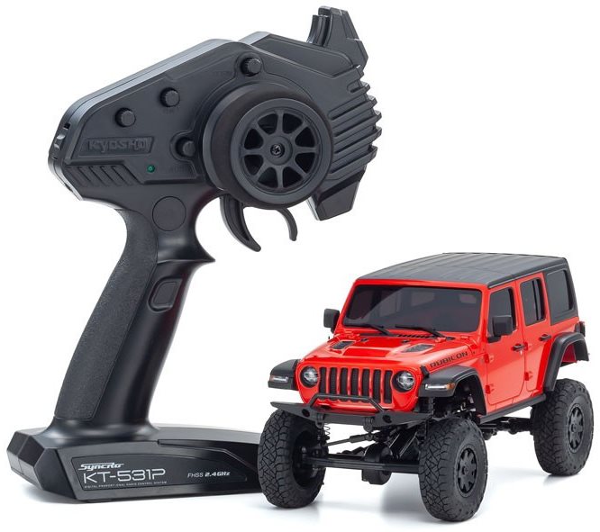 Kyosho Mini-Z 4X4 Mx-01 Readyset Jeep Wrangler Unlimited Firecracker Re  (Kyosho 32521R | KYO32521R) - Vortex Hobbies