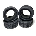 1/10 On Road Black Series Rubber Pull Tires Wave Line 65X26mm (4