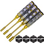 Premium Nut Driver Set Gold Ink Honeycomb Handle W/ Titanium Coa