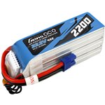 Gens Ace 2200mAh 6S1P 45C 22.2V  Lipo Battery Pack with EC3 Plug