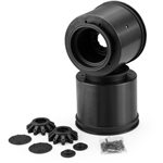 Aggressor, 2.6 X 3.8" 17Mm Hex Monster Truck Wheel, Black, Fits