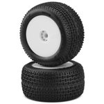 Twin Pin Tires, Pink Compound, Pre-Mounted, White Wheels, Fits L