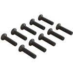 Flat Head Hex Machine Screw, M3x14mm (10)