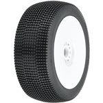 1/8 Convict S3 Front/Rear Buggy Tires Mounted 17mm White Wheels