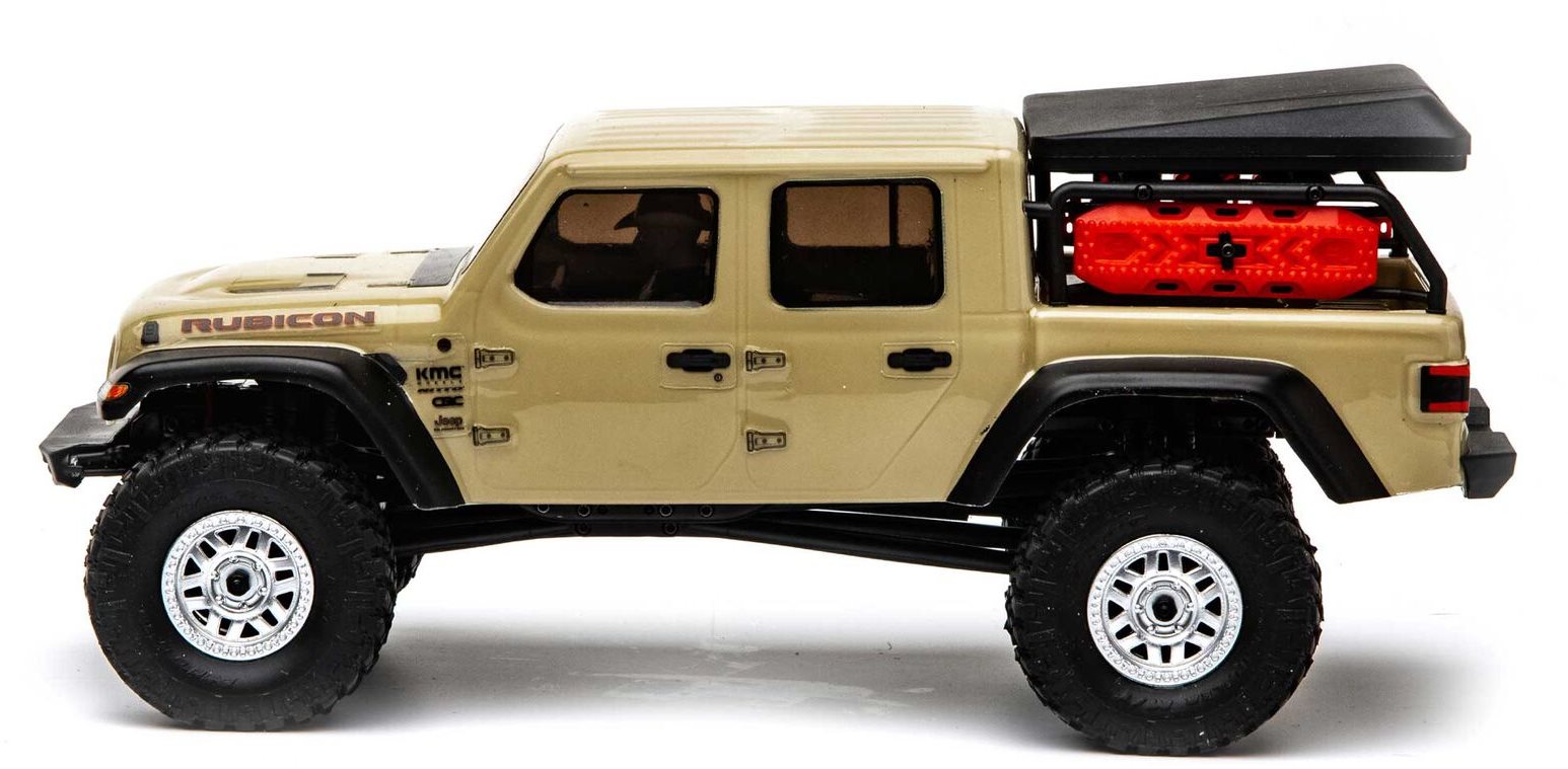 Axial 1/24 SCX24 Jeep JT Gladiator 4WD Rock Crawler Brushed RTR, Beige  (Axial 00005T1 | AXI00005T1) - Vortex Hobbies