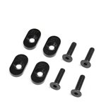 EngineMountInsert & Screws 21T, Black(4): DBXL 2.0