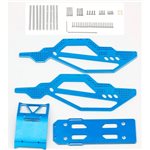 Aluminium Rock Racer Conversion Chassis Kit, Blue, Fits Axial 1/