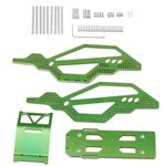 Aluminium Rock Racer Conversion Chassis Kit, Green, Fits Axial 1