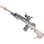 M14 Full Size Airsoft Spring Powered Sniper Rifle + Red Dot (Col