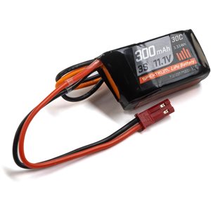 Spektrum 11.1V 300mAh 3S 30C LiPo Battery: JST