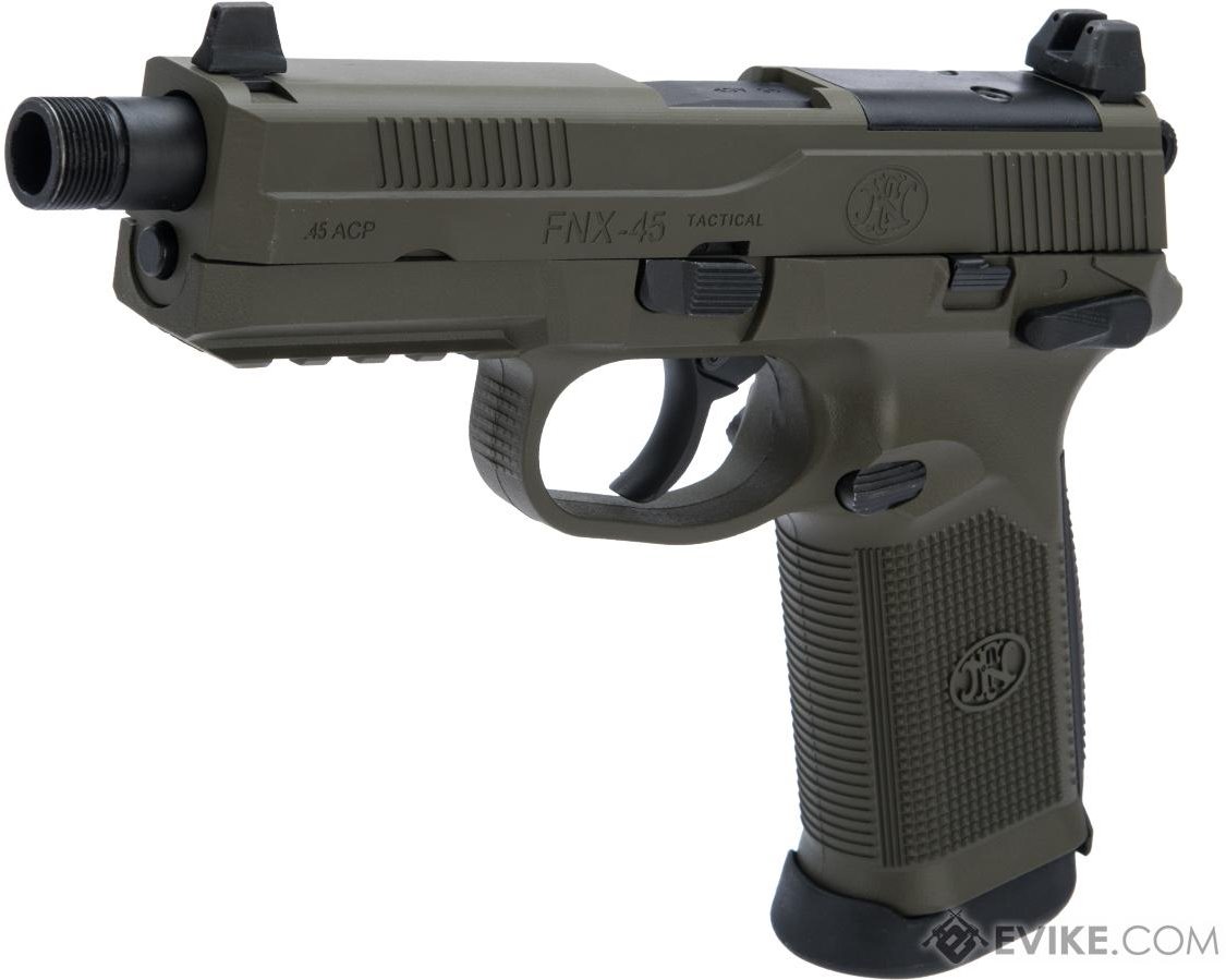 Cybergun Fn Herstal Fnx 45 Tactical Airsoft Gas Blowback Pistol By W Cu Cybergun Gp Sa Fnx45 4795