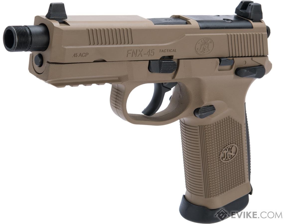 Cybergun Fn Herstal Fnx 45 Tactical Airsoft Gas Blowback Pistol By W Cu Cybergun Gp Sa Fnx45 1625