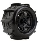 1/10 Rooster 2.8" Belted Paddle Sand/Snow Tires, Mounted, W/ 12M