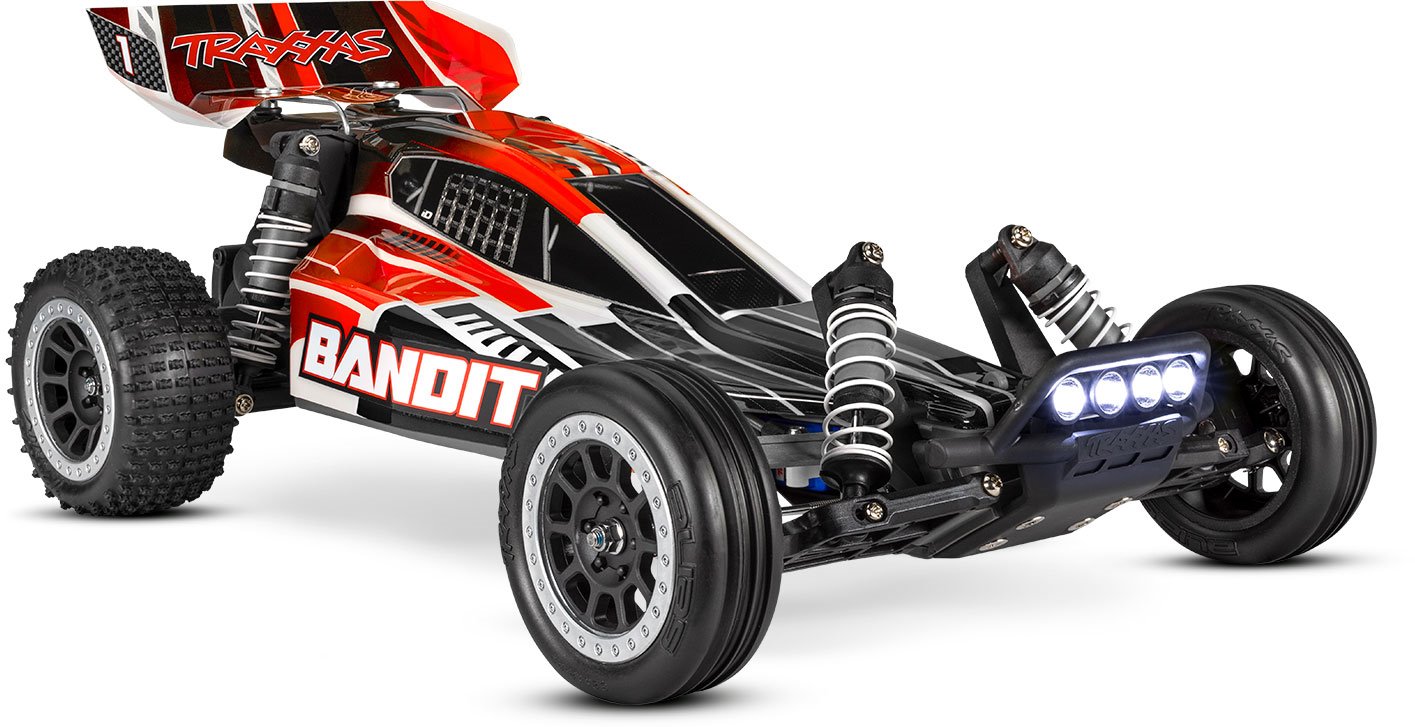 Traxxas Bandit: 1/10 Scale, 2WD, Ready-To-Race Rc Buggy Red/Black
