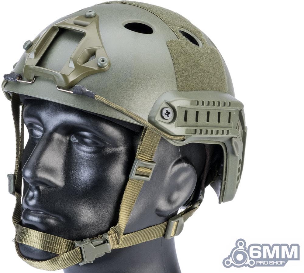 6mmProShop Advanced PJ Type Tactical Airsoft Bump Helmet (Color: OD Green /