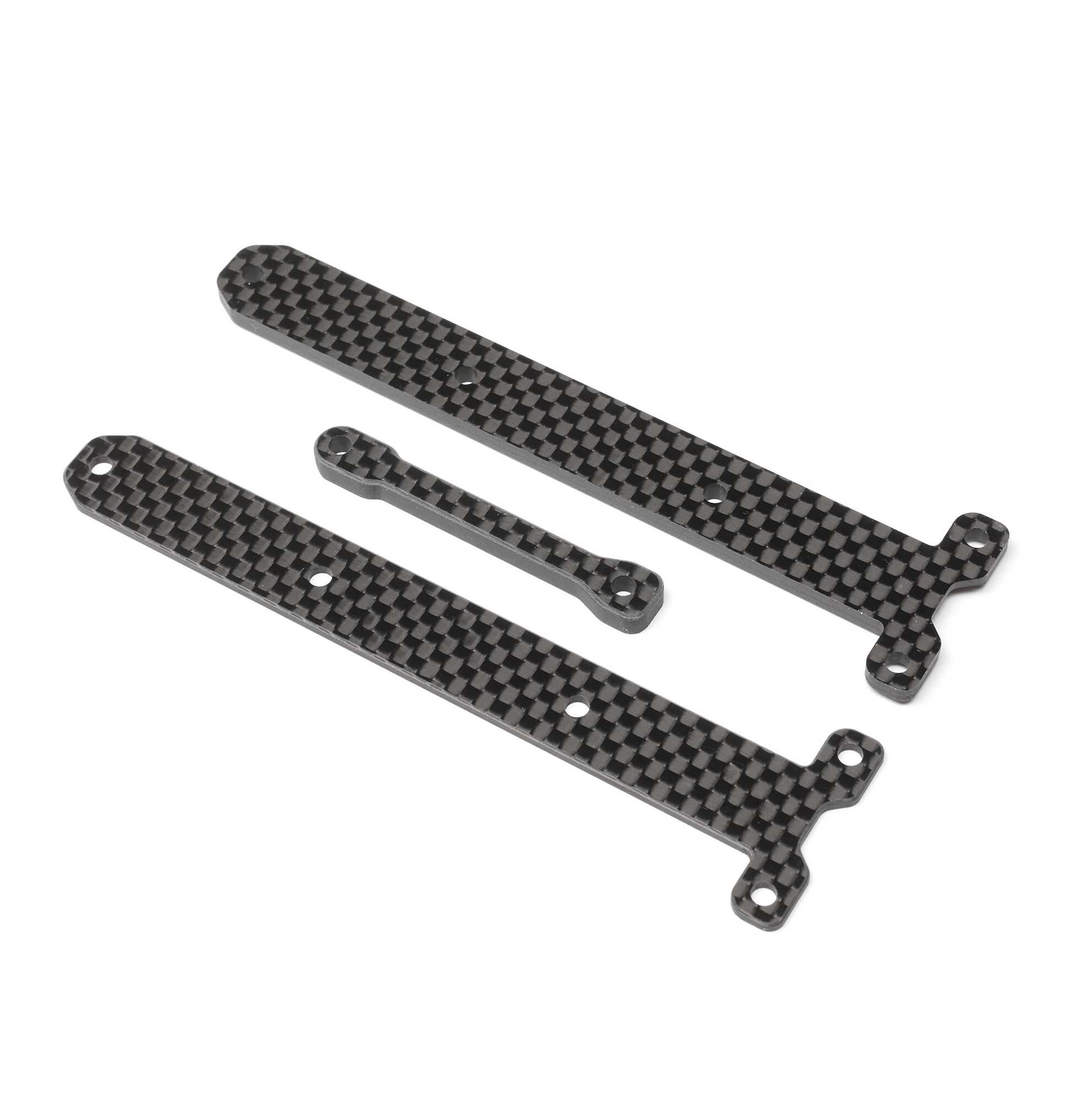Team Losi Racing Carbon Chassis Brace Supports, 1.5 & 3.5mm: 22X-4